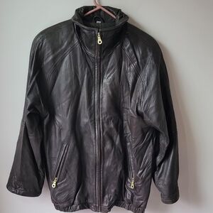 Marc New York Men's Black Leather Jacket. Size S